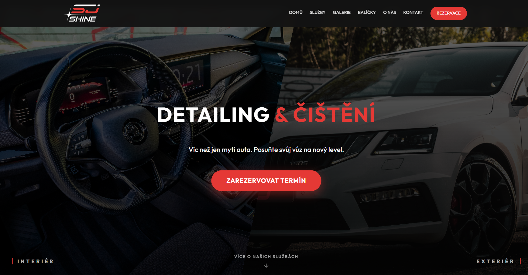 Náhled webu SJ Detailing
